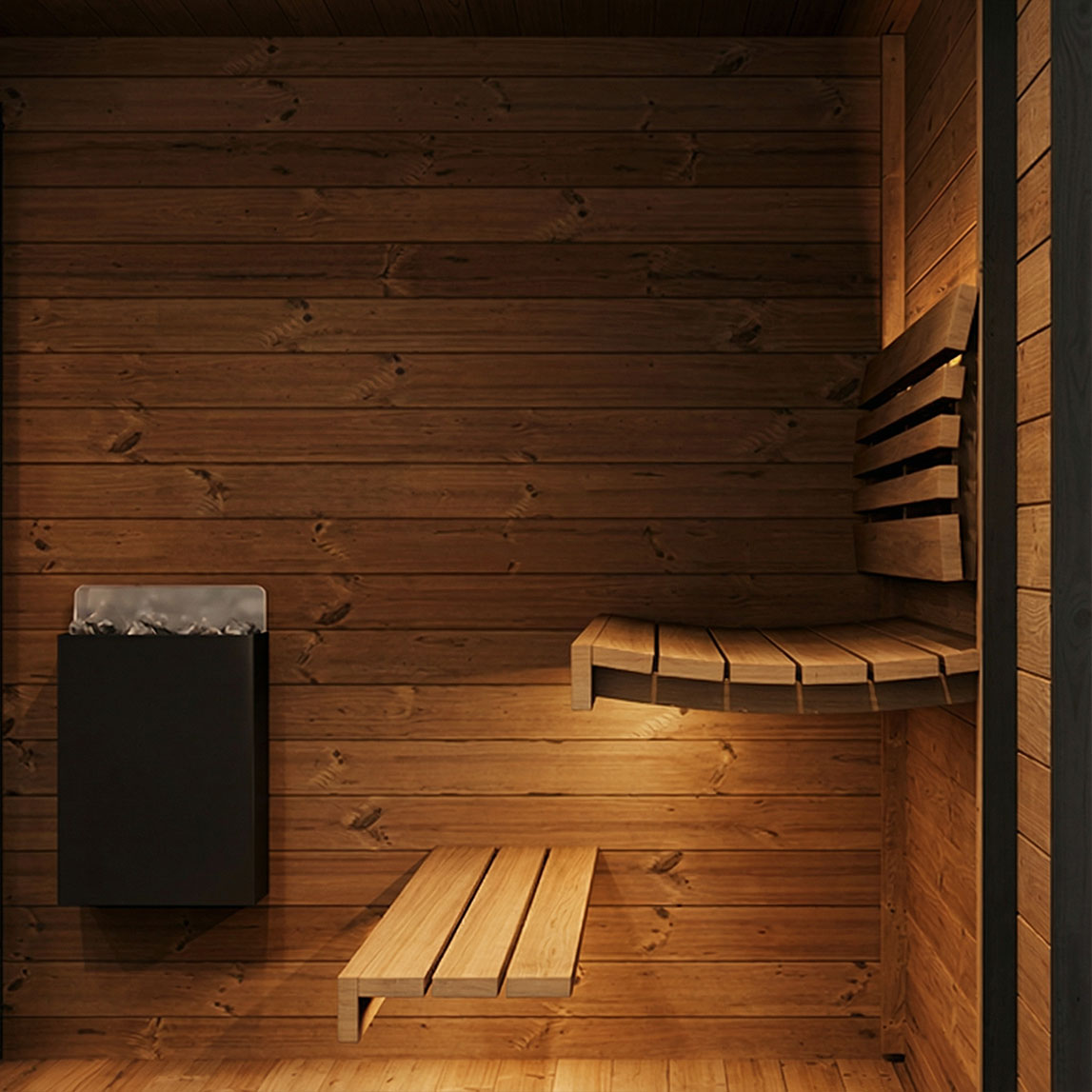 SaunaLife Garden Luxury Series GL6 Outdoor Sauna Kit with Thermo Spruce Build for Up to Six People