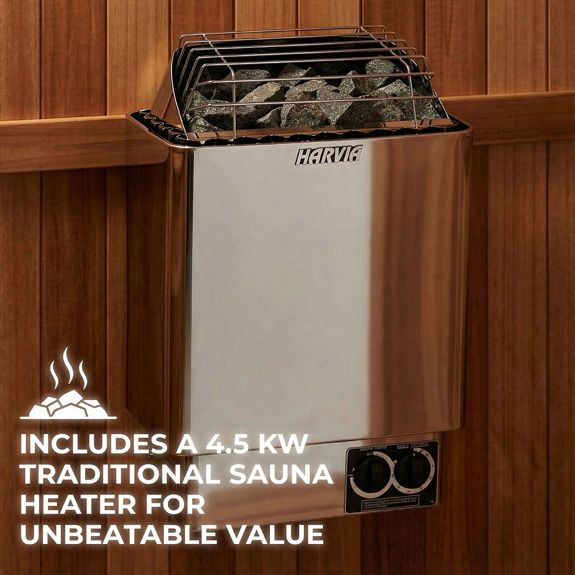 Finnmark FD 5 Trinity Combination Sauna with Infrared and Traditional Steam for Four People