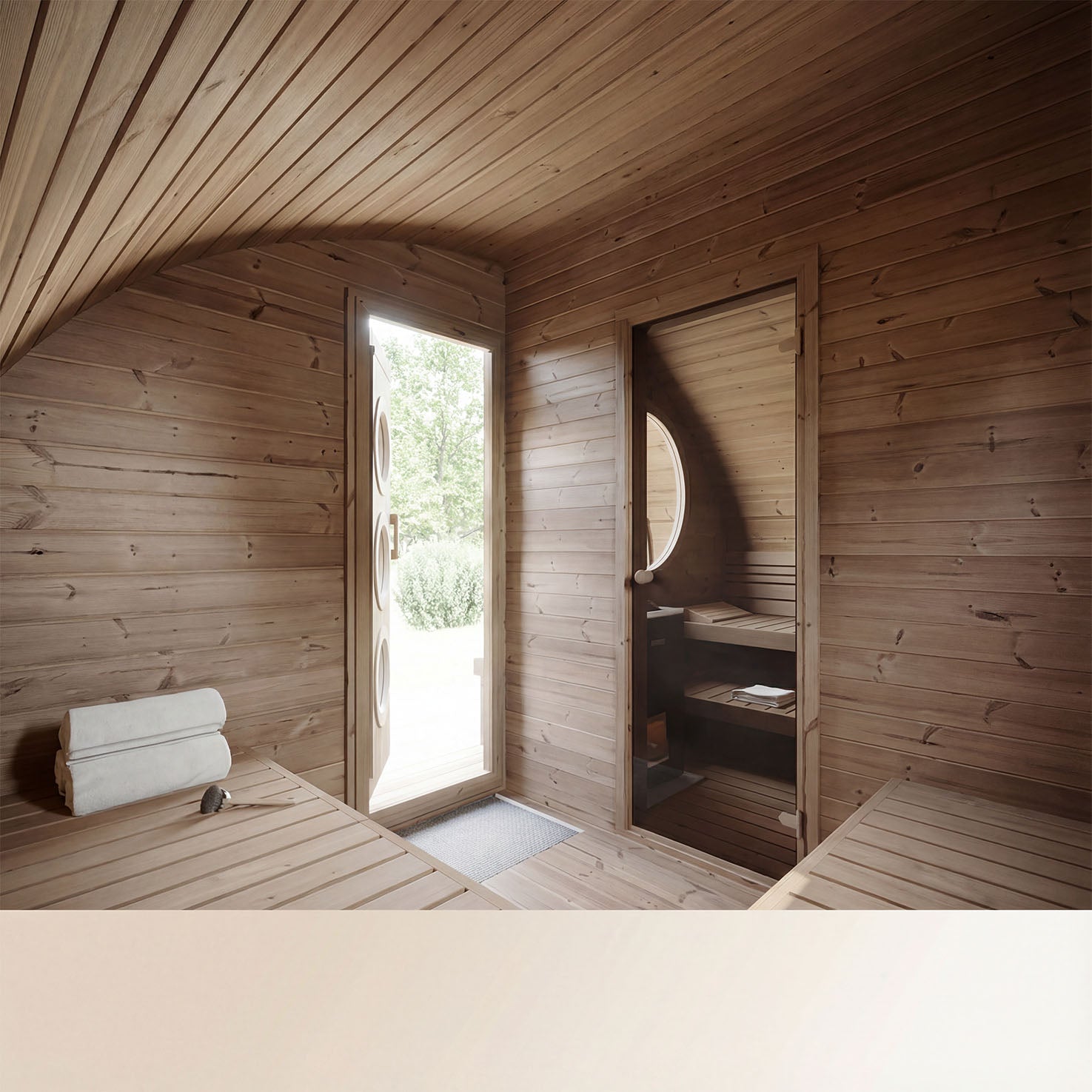 SaunaLife G11 Two Room 8 Person Outdoor Sauna Kit