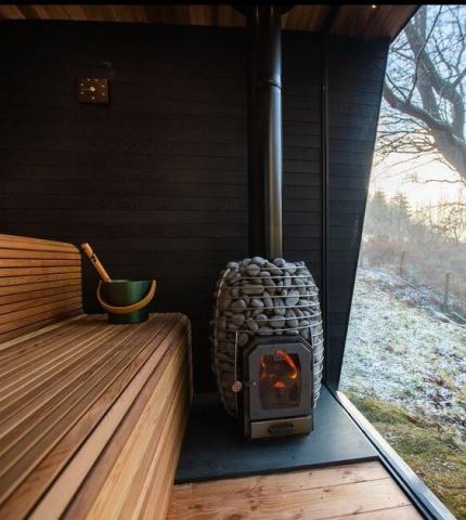 HUUM HIVE Wood Series 17.0kW Wood-Fired Sauna Heater with Firebox Extension