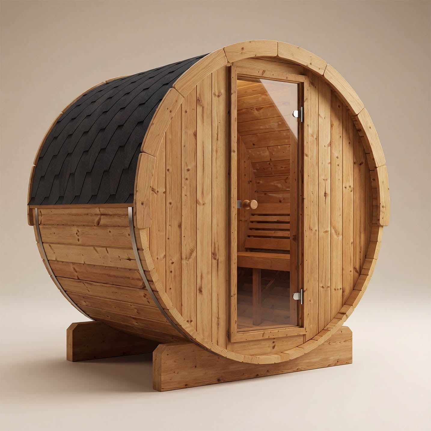 SaunaLife Model E6 Outdoor Sauna Barrel ERGO Series