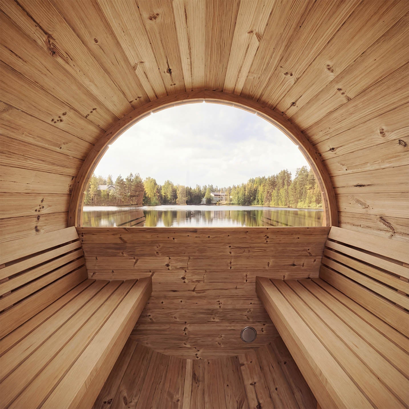 SaunaLife Model E6 Outdoor Sauna Barrel ERGO Series