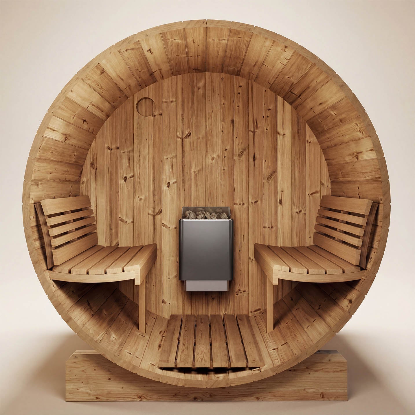 SaunaLife Model E6 Outdoor Sauna Barrel ERGO Series