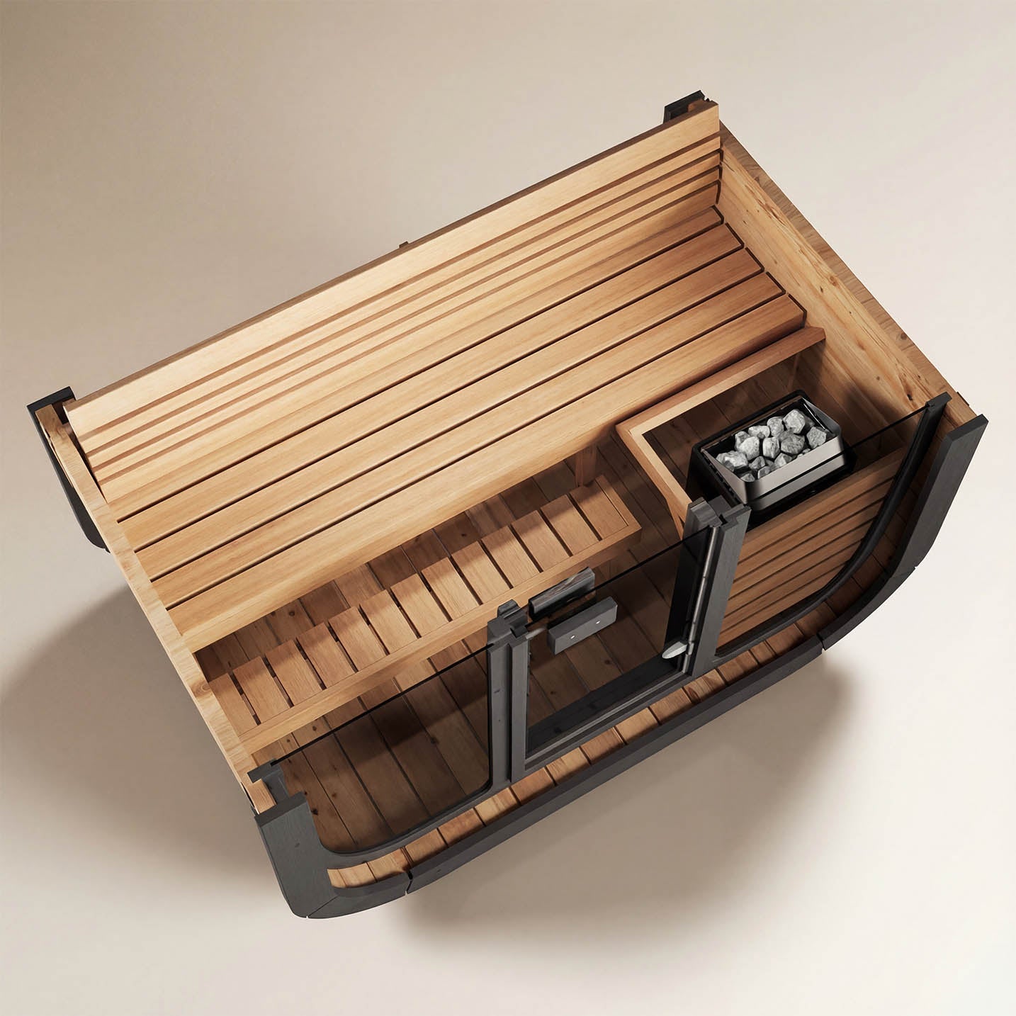 SaunaLife CL4G 3 Person Cube Series Outdoor Sauna Kit