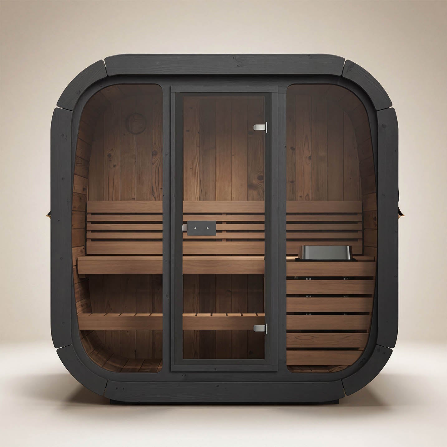 SaunaLife CL4G 3 Person Cube Series Outdoor Sauna Kit