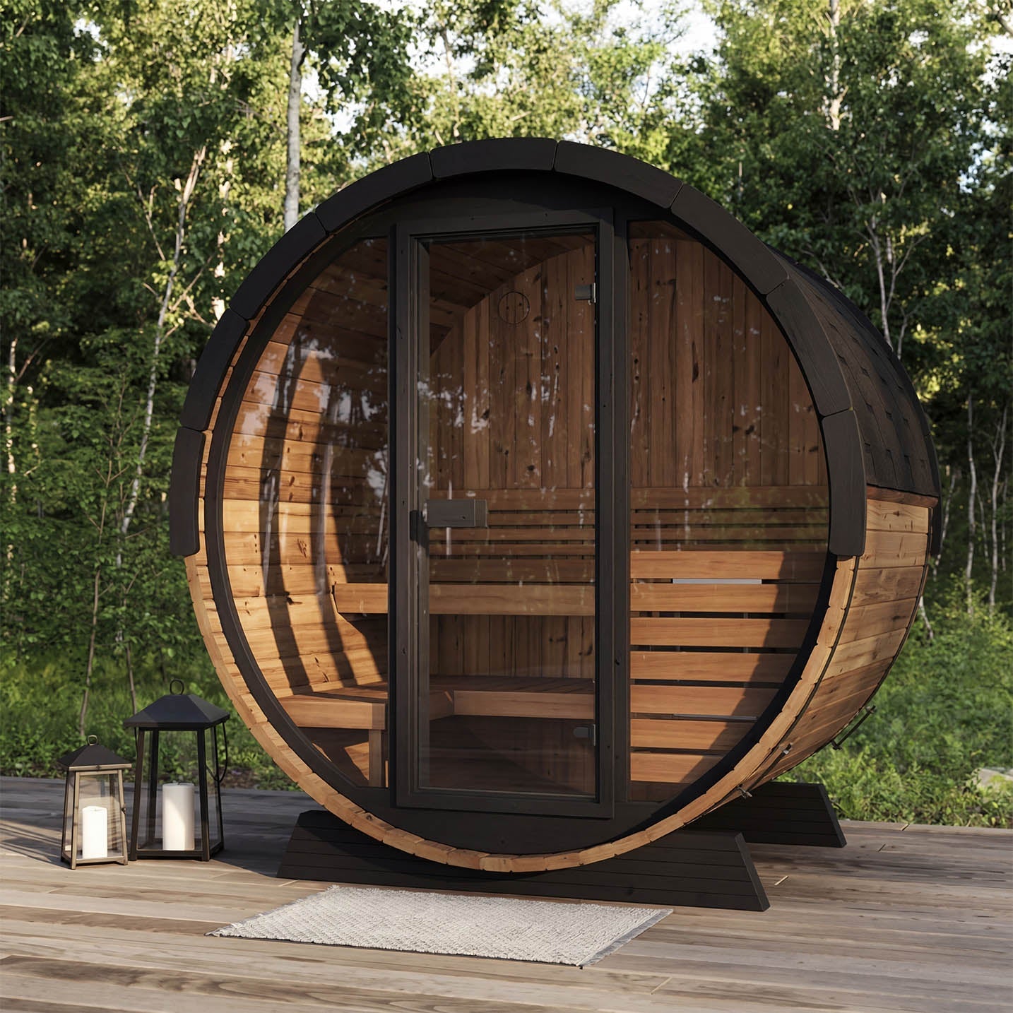 SaunaLife EE6G 4 Person Ergo Elegance Sauna Barrel