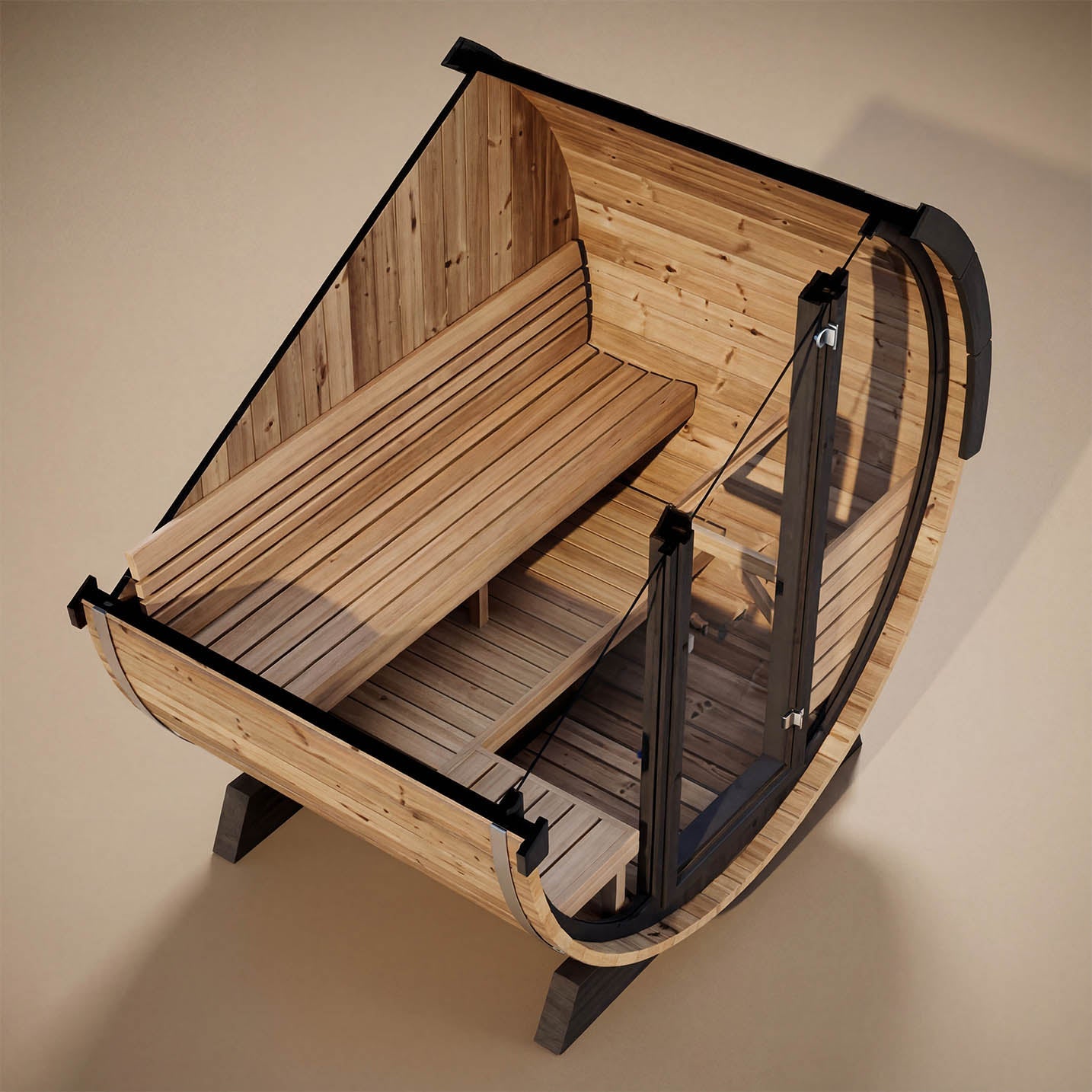 SaunaLife EE6G 4 Person Ergo Elegance Sauna Barrel