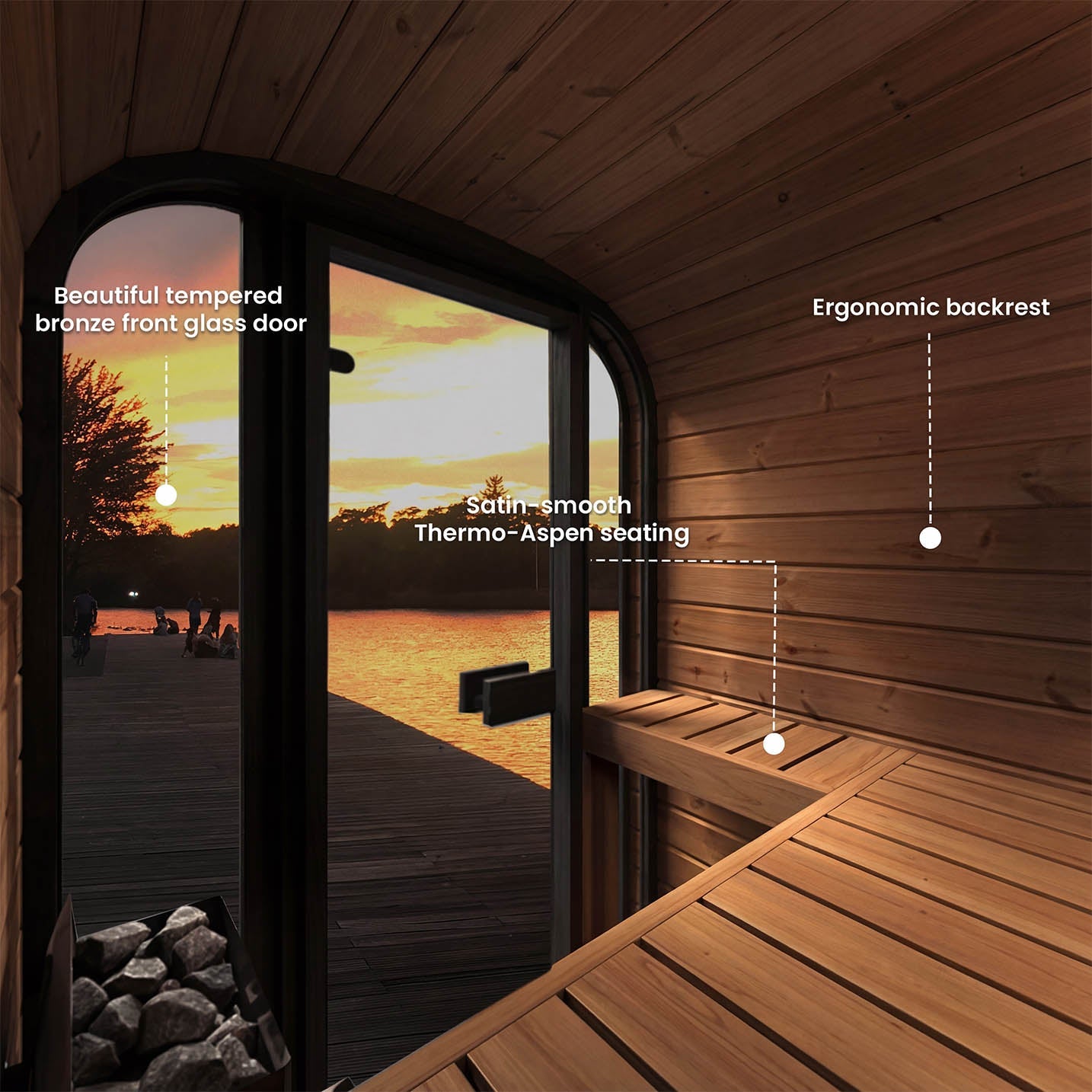 SaunaLife CL3G 2 Person Cube Series Outdoor Sauna Kit