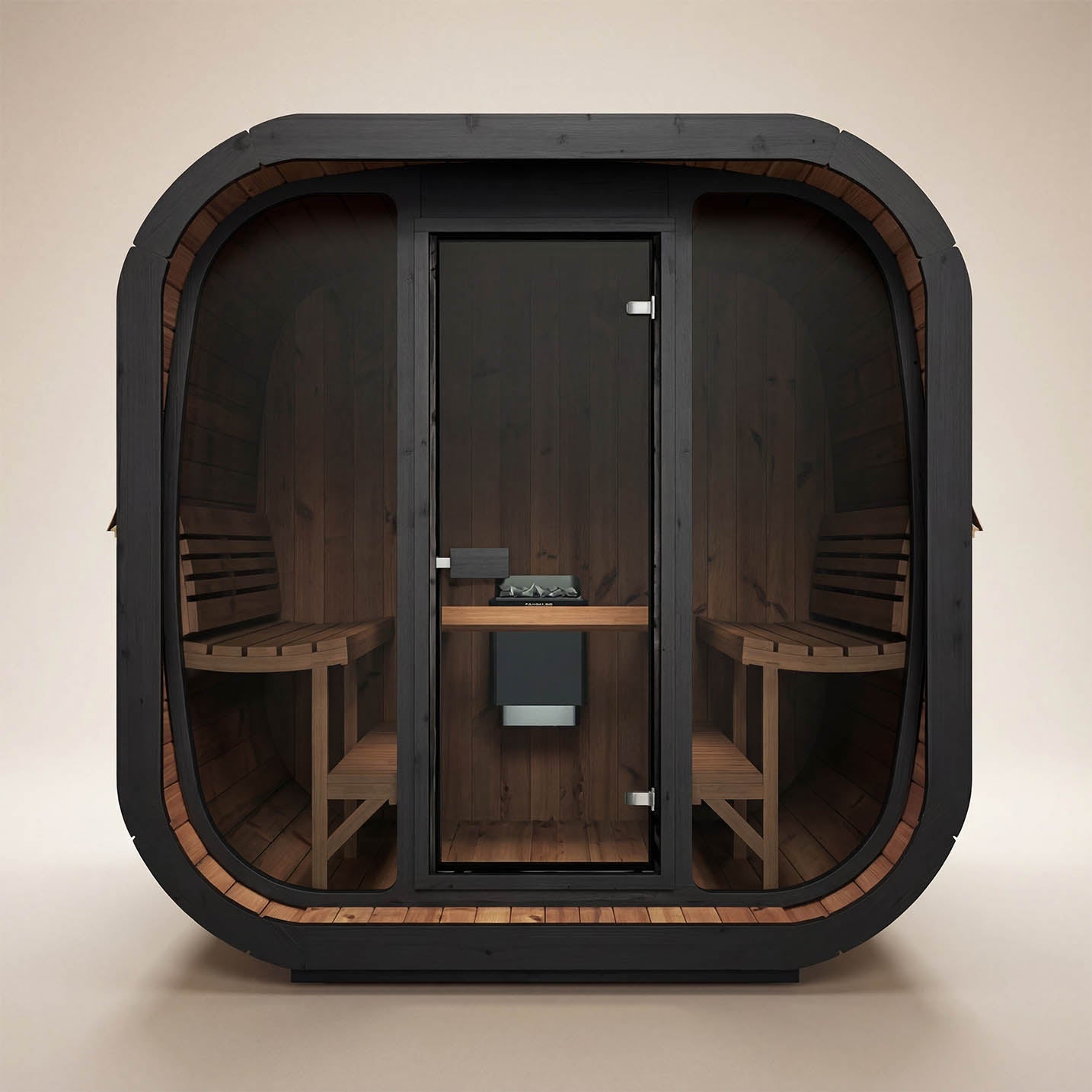 SaunaLife CL7G 6 Person Cube Series Outdoor Sauna Kit