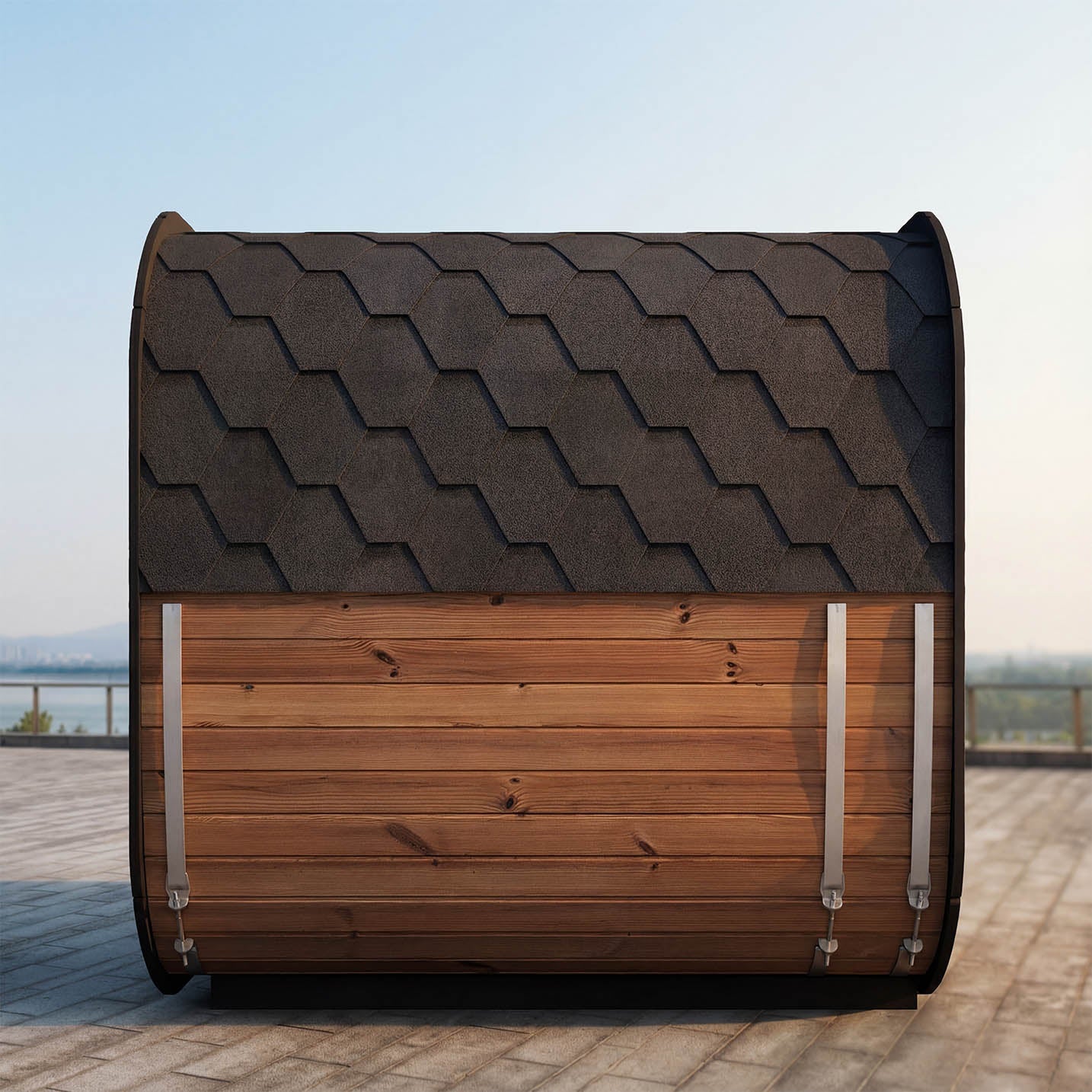 SaunaLife CL7G 6 Person Cube Series Outdoor Sauna Kit