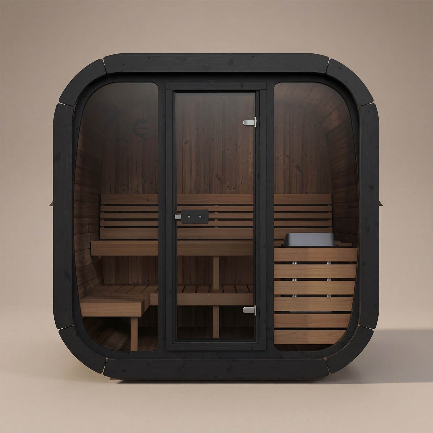 SaunaLife CL5G 4 Person Cube Series Outdoor Sauna Kit