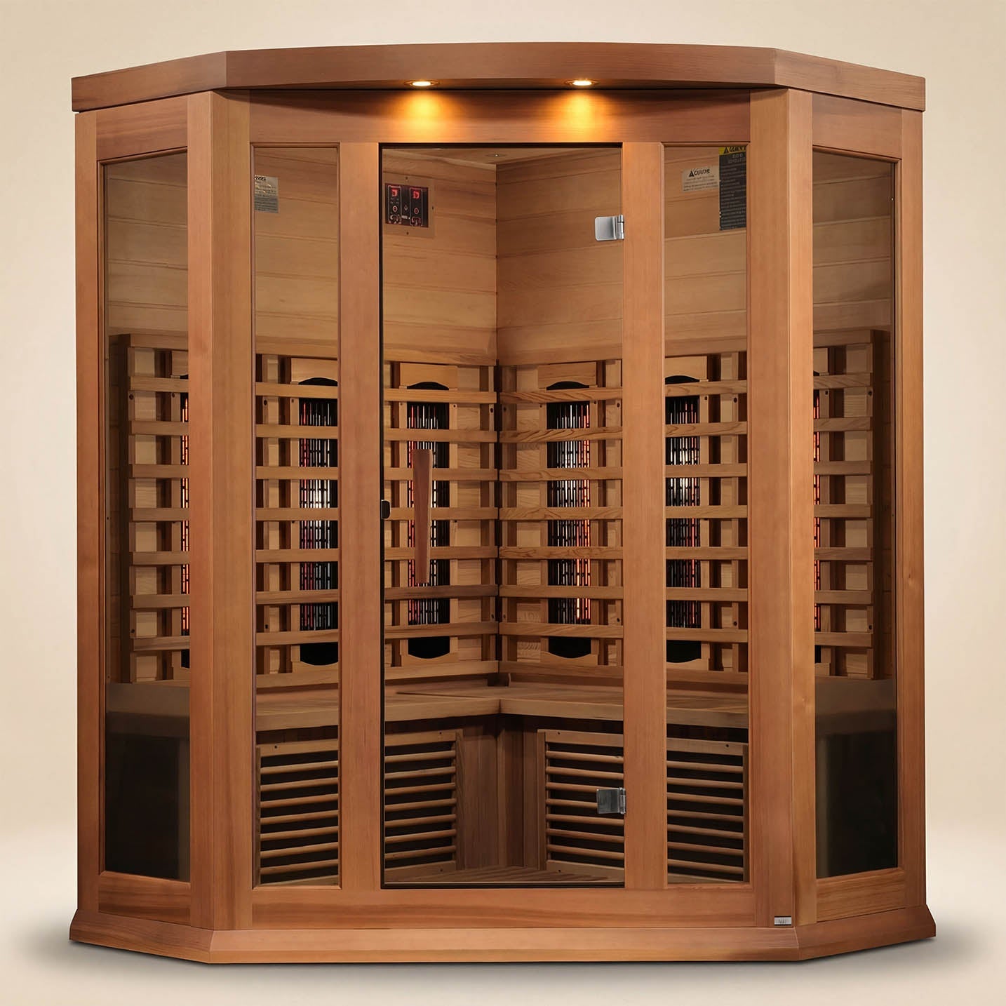 Golden Designs Maxxus 3 Person Corner Full Spectrum Infrared Sauna