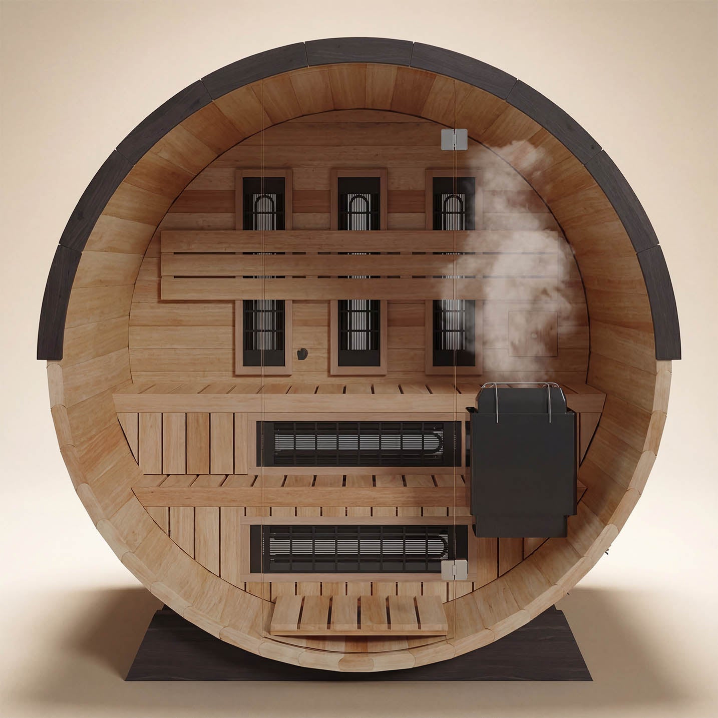 Finnmark FD-7 4 Person Infrared and Traditional Barrel Sauna