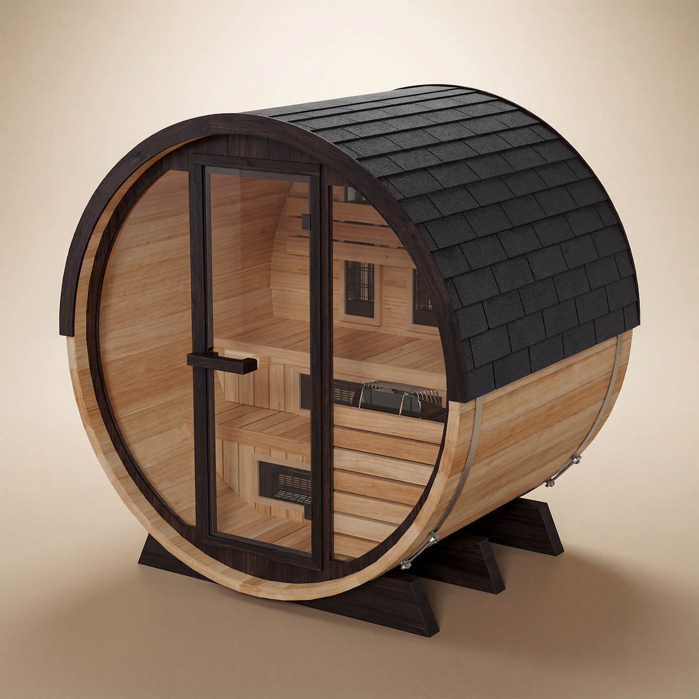 Finnmark FD-7 4 Person Infrared and Traditional Barrel Sauna