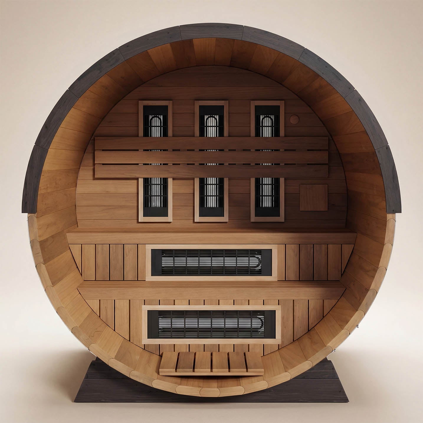 Finnmark FD-6 4 Person Infrared and Traditional Cedar Barrel Sauna