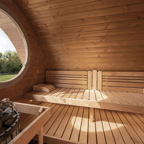 SaunaLife Model G11 Garden-Series Outdoor Home Sauna Kit -2 Room Sauna